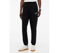 Sweathose TOMMY JEANS "REGULAR SIGNATURE SWEATPANT", Herren, Gr. S, N-Gr, schwarz, Web, Obermaterial: 100% Baumwolle, unifarben, regular fit lang, Hosen Sweathose, Regular fit mit elastischem Bund (38