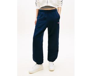 Sweathose TOMMY JEANS "TJW BADGE SWEATPANT", Damen, Gr. L (40), N-Gr, schwarz night navy, Web, Obermaterial: 100% Baumwolle, Hosen Sweathose (84915952-L) schwarz night navy