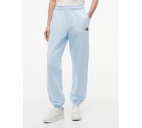 Sweathose TOMMY JEANS "TJW BADGE SWEATPANT", Damen, Gr. S (36/38), N-Gr, blau (kingly blau), Sweatware, Obermaterial: 100% Baumwolle. Futter: 100% Baumwolle, unifarben, knöchellang, Hosen Sweathose, B
