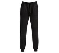 Sweathose TRIGEMA "TRIGEMA Jogginghose aus Biobaumwolle", Damen, Gr. XL, Normalgrößen, schwarz, Sweatware, 75% Baumwolle (Biobaumwolle kbA), 25% Baumwolle (recycelt), Basic, Hosen Sweathose (13881837-