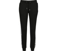 Sweathose URBAN CLASSICS "Urban Classics Damen Ladies College Contrast Sweatpants", Damen, Gr. S, US-Größen, schwarz, weiß, 63% Baumwolle, 37% Polyester, gestreift, normal, Hosen Sweathose (70452631-S