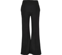 Sweathose URBAN CLASSICS "Urban Classics Damen Ladies Flared Pin Tuck Terry Pants", Damen, Gr. 5XL, US-Größen, schwarz, 65% Baumwolle, 35% Polyester, unifarben, relaxed fit, Hosen Sweathose (82464567-