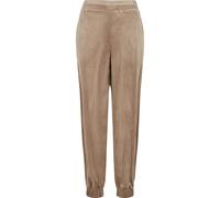 Sweathose URBAN CLASSICS "Urban Classics Damen Ladies High Waist Ballon Velvet Sweat Pants", Damen, Gr. S, US-Größen, softtaupe, 93% Polyester, 7% Elasthan, unifarben, loose fit, Hosen Sweathose (1262