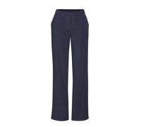 Sweathose VIVANCE, Damen, Gr. 48/50, N-Gr, blau (dunkelblau meliert), Frottee, Obermaterial: 51% Baumwolle, 49% Polyester, meliert, lang, Hosen Sweathose, Kleine Logostickerei (35481146-48) dunkelblau