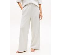 Sweathose "WIDE LEG PANTS", Damen, Gr. XS (34), N-Gr, warm ice grau heather, Sweatware, Obermaterial: 82% Baumwolle, 18% Polyester, TOMMY HILFIGER UNDERWEAR, meliert, weit lang, Hosen Sweathose, Strai