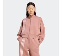 Sweatjacke ADIDAS ORIGINALS "OFF PLACED 3-STREIFEN ZIP UP", Damen, Gr. L, rosa (warm clay), Obermaterial: 53% Baumwolle, 47% Polyester, angesetztes Bündchen, Sweatjacken Sweatjacke, mit Reißverschluss