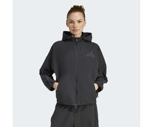 Sweatjacke ADIDAS SPORTSWEAR "ADIDAS Z.N.E. WOVEN ORIGINALS", Damen, Gr. XL, schwarz, Obermaterial: 85% Polyamid, 15% Elasthan, angesetztes Bündchen, Sweatjacken Sweatjacke (75098446-XL) schwarz