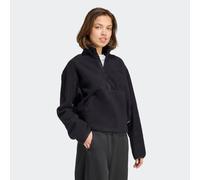 adidas Fleece Half-Zip Sweatshirt Damen-schwarz schwarz | Größe: XL