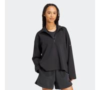 Sweatjacke ADIDAS SPORTSWEAR "SOFT LUX, REISSVERSCHLUSS BIS ZUR BRUST", Damen, Gr. L, schwarz, Obermaterial: 51% Polyester, 25% Modal, 15% Baumwolle, 9% Elasthan, normal, Rundhals, angesetztes Bündche