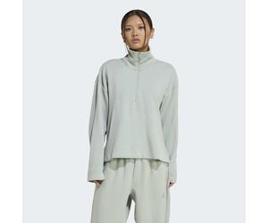 Sweatjacke ADIDAS SPORTSWEAR "W ALL SZN SL QZ", Damen, Gr. M, wonder sage, Obermaterial: 51% Polyester, 25% Modal, 15% Baumwolle, 9% Elasthan, normal, Rundhals, angesetztes Bündchen, Sweatjacken Sweat