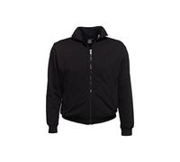 Sweatjacke AHORN SPORTSWEAR, Herren, Gr. 8XL, schwarz (schwarz, schwarz), 100% Baumwolle, bestickt, unifarben, normal, hoch geschlossener Ausschnitt, Sweatjacken Sweatjacke, in sportlichem Design (487