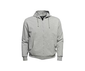 Sweatjacke AHORN SPORTSWEAR, Herren, Gr. 3XL, grau (grau, meliert), 70% Baumwolle, 30% Polyester, bestickt, unifarben, normal, ohne Ausschnitt, Sweatjacken Sweatjacke, in Oversize Passform (76675702-X