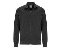 Sweatjacke AHORN SPORTSWEAR, Herren, Gr. 6XL, grau (anthrazit, meliert), 100% Baumwolle, bestickt, unifarben, normal, hoch geschlossener Ausschnitt, Sweatjacken Sweatjacke, in sportlichem Design (1349