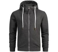 Sweatjacke ALESSANDRO SALVARINI "ASGilio", Herren, Gr. S (48), grau (dunkelgrau), Obermaterial: 65% Baumwolle, 35% Polyester, Sweatjacken Sweatjacke, aus hochwertigem, warmem Material (63650928-S) dun