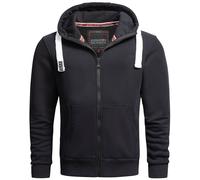 Sweatjacke ALESSANDRO SALVARINI "ASVinzent", Herren, Gr. S (48), schwarz, Obermaterial: 65% Baumwolle, 35% Polyester, Sweatjacken Sweatjacke, warmer Hoodie (71330720-S) schwarz