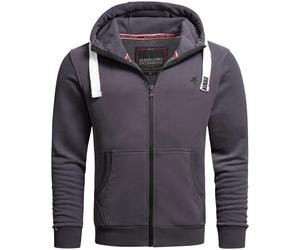 Sweatjacke ALESSANDRO SALVARINI "ASVinzent", Herren, Gr. XXL (56), grau (anthrazit), Obermaterial: 65% Baumwolle, 35% Polyester, Sweatjacken Sweatjacke, warmer Hoodie (78715546-XXL) anthrazit