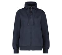 Sweatjacke ALIFE & KICKIN "Damen LisbethAK A Sweatjacke, Jacke", Damen, Gr. S, blau (marine), 60% Baumwolle, 40% Polyester, Sweatjacken Sweatjacke, kurze Zip-Jacke mit Stehkragen und Kordelzug im Stre