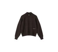 Sweatjacke ANOTHER COTTON LAB "Another Cotton Lab Another Pullover", Damen, Gr. XXL, braun (chocolate), 42% Polyacryl, 30% Polyester, 28% Nylon, unifarben, hoch geschlossener Ausschnitt, Sweatjacken S