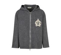 Sweatjacke ANOTHER COTTON LAB "Another Cotton Lab Another Yankee Knit Zipper", Damen, Gr. L, grau, 100% Baumwolle, Rundhals, Sweatjacken Sweatjacke (24576525-L) grau