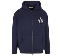 Sweatjacke ANOTHER COTTON LAB "Another Cotton Lab Courtside Zip Hoodie", Damen, Gr. XS, blau, 52% Baumwolle, 48% Polyester, Rundhals, Sweatjacken Sweatjacke (73930108-XS) blau