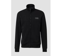Sweatjacke aus Baumwollmix mit Stehkragen 3XL schwarz 2169415.9999.3XL