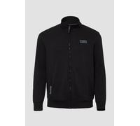 Sweatjacke aus Baumwollmix mit Stehkragen 4XL schwarz 2172137.9999.4XL
