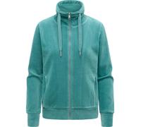 Sweatjacke aus weichem Kord in Samt-Haptik "Ronette Cordy" Teal Green S