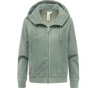 Sweatjacke aus weichem Kord mit Samt-Haptik "Corduly Cordy" Dusty Green XS