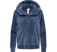 Sweatjacke aus weichem Kord mit Samt-Haptik "Corduly Cordy" Indigo Blue M