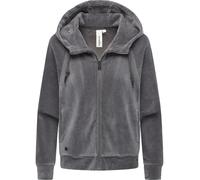 Sweatjacke aus weichem Kord mit Samt-Haptik "Corduly Cordy" Stone Grey S