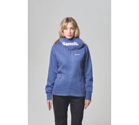 Sweatjacke BENCH. "HAYLO", Damen, Gr. 38, blau (dusky blau), Sweatware, Obermaterial: 70% Baumwolle, 30% Polyester, unifarben, figurbetont, Sweatjacken Sweatjacke (86275567-38)