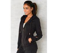 Sweatjacke BENCH. LOUNGEWEAR, Damen, Gr. 32/34, schwarz, Sweatware, Obermaterial: 60% Baumwolle, 40% Polyester, unifarben, Basic, bequem hüftbedeckend, ohne Ausschnitt, Bündchen, Sweatjacken Sweatjack