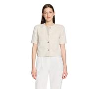 Sweatjacke BETTY BARCLAY "Damen langarm", Damen, Gr. 36, cream beige, Jersey, Obermaterial: 40% Polyester, 33% Baumwolle, 15% Viskose, 10% Polyester, 2% Elasthan, gerade hüftlang, Rundhals, Sweatjacke