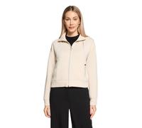 Sweatjacke BETTY BARCLAY "Damen mit Rippenstruktur", Damen, Gr. 44, beige, Sweatware, Obermaterial: 54% Viskose, 40% Polyester, 6% Elasthan, figurumspielend normal, Sweatjacken Sweatjacke (99241728-44