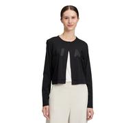 Sweatjacke BETTY BARCLAY "Damen mit Rundhalsausschnitt", Damen, Gr. 38, schwarz, Jersey, Obermaterial: 95% Baumwolle, 5% Elasthan, gerade hüftlang, Rundhals, Sweatjacken Sweatjacke (51182340-38) schwa