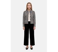 Sweatjacke BETTY BARCLAY "Damen mit Stehkragen", Damen, Gr. 46, grau (schwarz, beige), Jersey, Obermaterial: 69% Polyester, 29% Viskose, 2% Elasthan, gerade normal, Sweatjacken Sweatjacke (66096000-46