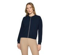 Sweatjacke BETTY BARCLAY "Damen mit Struktur", Damen, Gr. 36, dunkelblau, Sweatware, Obermaterial: 67% Baumwolle, 28% Polyester, 5% Elasthan, figurumspielend normal, Rundhals, Sweatjacken Sweatjacke (