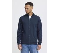 Sweatjacke BLEND "BHMBHANDRE", Herren, Gr. XXL, blau (marineblaus), Sweatware, 60% Baumwolle, 40% Polyester, unifarben, Basic, normal normal, hoch geschlossener Ausschnitt, Rippbündchen, Sweatjacken,