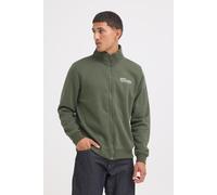 Sweatjacke BLEND "BHKENJI ZP CARDIGAN", Herren, Gr. XL, grün (deep depths), Sweatware, Obermaterial: 55% Polyester, 45% Baumwolle, unifarben, regular fit normal, ohne Ausschnitt, Rippbündchen, Sweatja