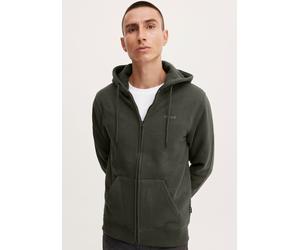 Sweatjacke BLEND "BL Sweatjacke BHDownton Zipthrough", Herren, Gr. XL, grün, Sweatware, Obermaterial: 50% Baumwolle, 50% Polyester, kontrastfarbene Details, unifarben, normal normal, Rundhals, Sweatja