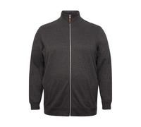 Sweatjacke BLEND "BHAlio Big & Tall", Herren, Gr. 5XL, charcoal mix, Sweatware, 60% Baumwolle, 40% Polyester, unifarben, regular fit normal, Rundhals, eingesetzt Rippbündchen, Sweatjacken Sweatjacke, 
