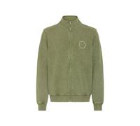 Sweatjacke BLEND "BHFactor", Herren, Gr. L, winter moss, Sweatware, 100% Baumwolle, bedruckt, Basic, normal normal, ohne Ausschnitt, Bündchen, Sweatjacken Sweatjacke, Bequeme Sweatjacke mit Stehkragen