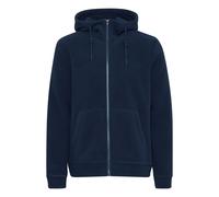 Sweatjacke BLEND "BHSweatshirt", Herren, Gr. XL, blau (marineblaus), Sweatware, 100% Polyester, unifarben, regular fit normal, ohne Ausschnitt, eingesetzt, Sweatjacken Sweatjacke, Gemütliche Sweatjack