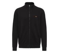 Sweatjacke BLEND "BHLapox", Herren, Gr. S, schwarz, Sweatware, 100% Baumwolle, unifarben, normal normal, hoch geschlossener Ausschnitt, elastischer Bund, Sweatjacken Sweatjacke, Basic Sweatjacke mit T