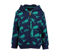 Sweatjacke BLUE SEVEN "Blue Seven Jungen Dino Sweatjacke", Jungen, Gr. 116, 5600, ultramarin, 80% Baumwolle, 20% Polyester, normal normal, Rundhals, normaler Saum, Sweatjacken Sweatjacke (49353736-116