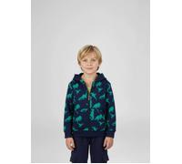 Sweatjacke BLUE SEVEN, Jungen, Gr. 116, ultramarin, Sweatware, Obermaterial: 80% Baumwolle, 20% Polyester, bedruckt, Rundhals, Sweatjacken Sweatjacke (55354651-116) ultramarin