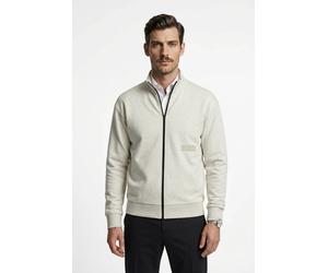 Sweatjacke BOSS GREEN, Herren, Gr. XXL, open weiß137, Sweatware, Obermaterial: 88% Baumwolle, 12% Polyester, unifarben, relaxed fit normal, hoch geschlossener Ausschnitt, Bündchen, Sweatjacken Sweatja