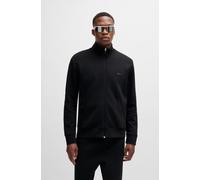 BOSS Sweatjacke aus Stretch-Baumwolle mit Reißverschluss und Logo-Print - Style Skaz, 50506152 Schwarz L