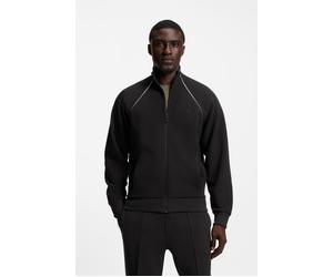 Sweatjacke BOSS GREEN "Skaz", Herren, Gr. XL, schwarz001, Sweatware, Obermaterial: 53% Baumwolle, 44% Polyester, 3% Elasthan, regular fit, Bündchen, Sweatjacken Sweatjacke, mit Markenlabel (79982560-X