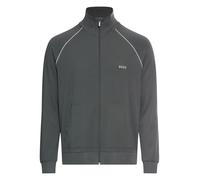 Sweatjacke BOSS "Mix&Match Jacket Z", Herren, Gr. 5XL, open grün 345, Sweatware, Obermaterial: 95% Baumwolle, 5% Elasthan, Basic hüftbedeckend, hoch geschlossener Ausschnitt, Raglanärmel elastischer B